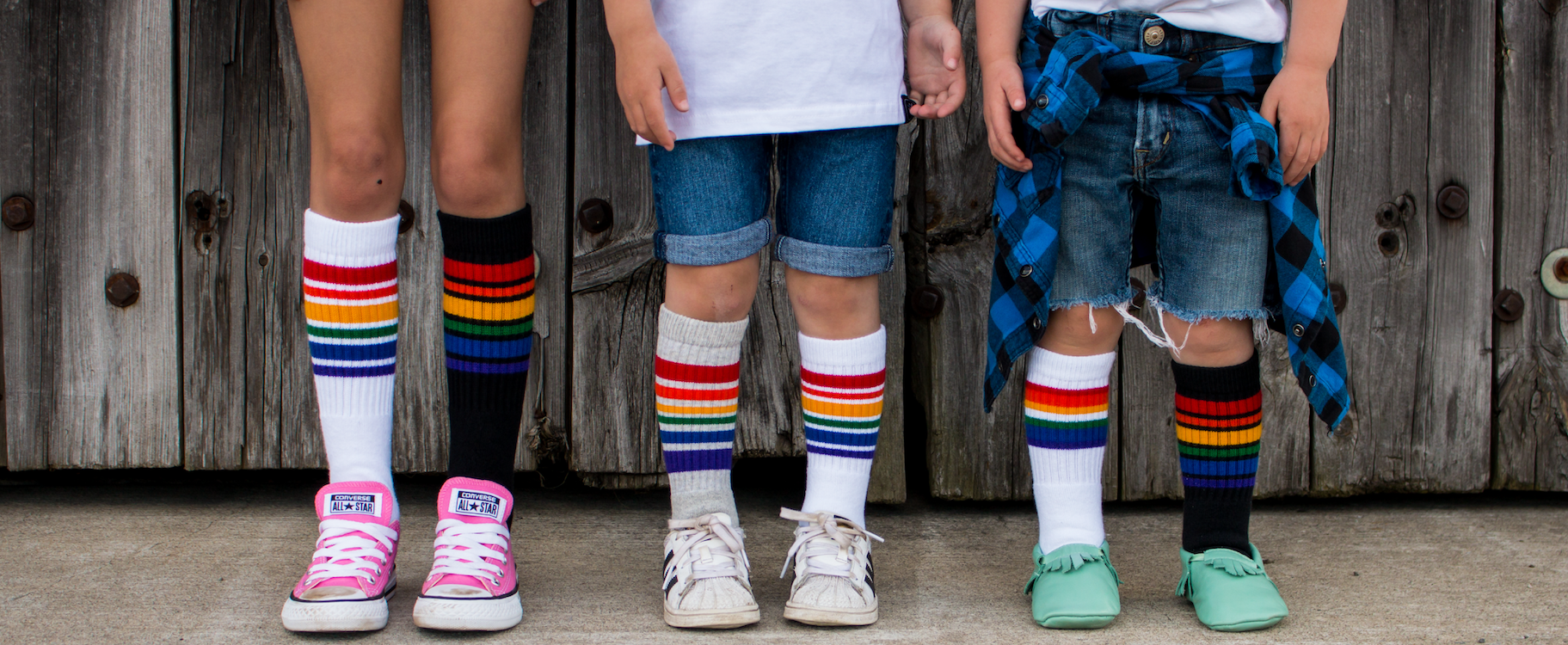 Black Rainbow Socks - Pride Socks by Dem Socks