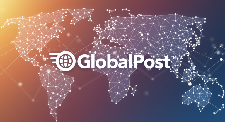 Map of the world with GlobalPost logo